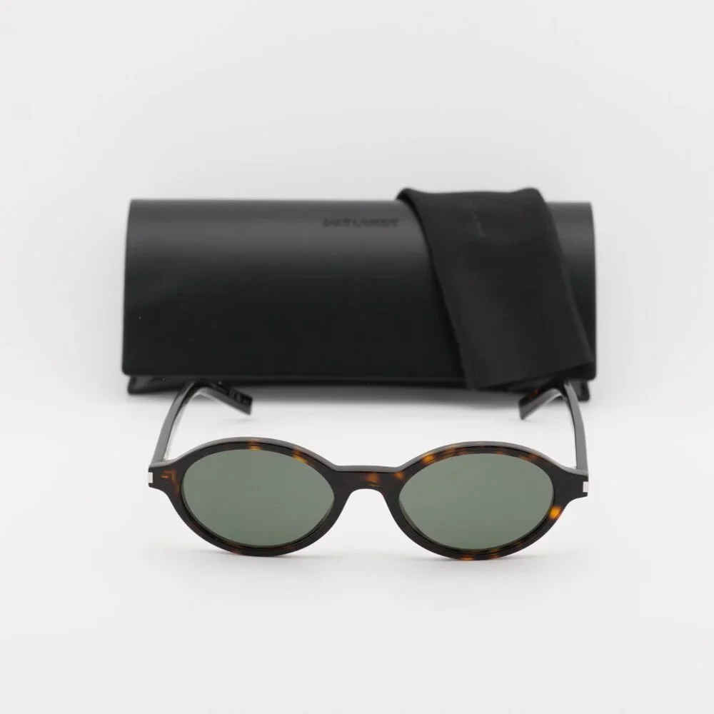 Saint Laurent SL751JEANNE 002 Oval Sunglasses - Havana\Grey - Picture 2 of 10